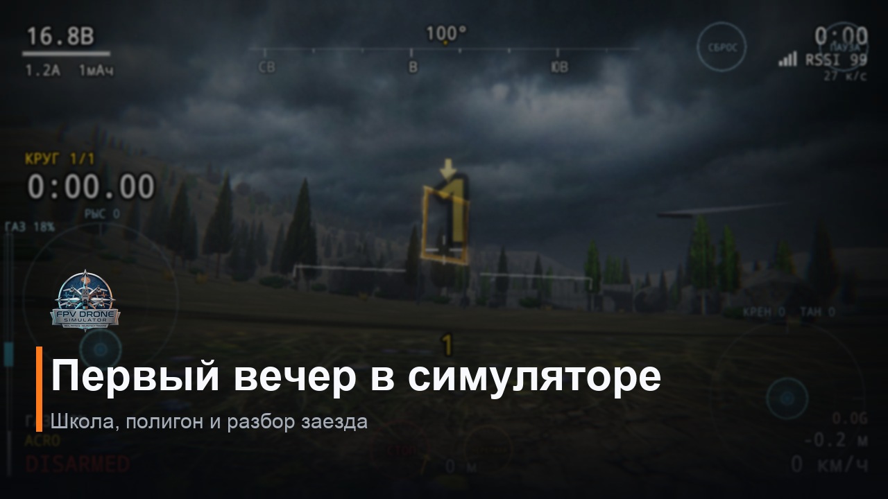 Обложка статьи «Первый вечер в симуляторе»: старт на лесной трассе